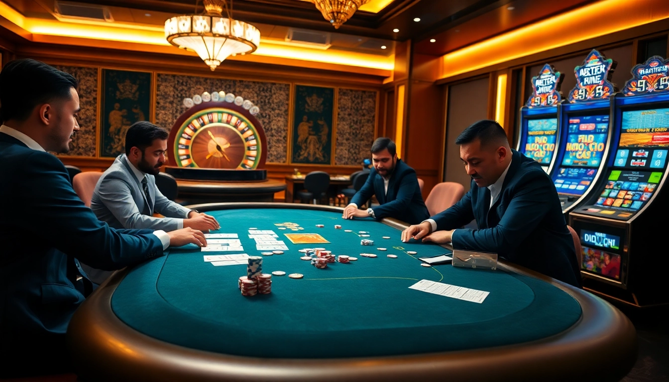 Experience the excitement of online gaming with rikvip.gb.net at a luxurious casino table.